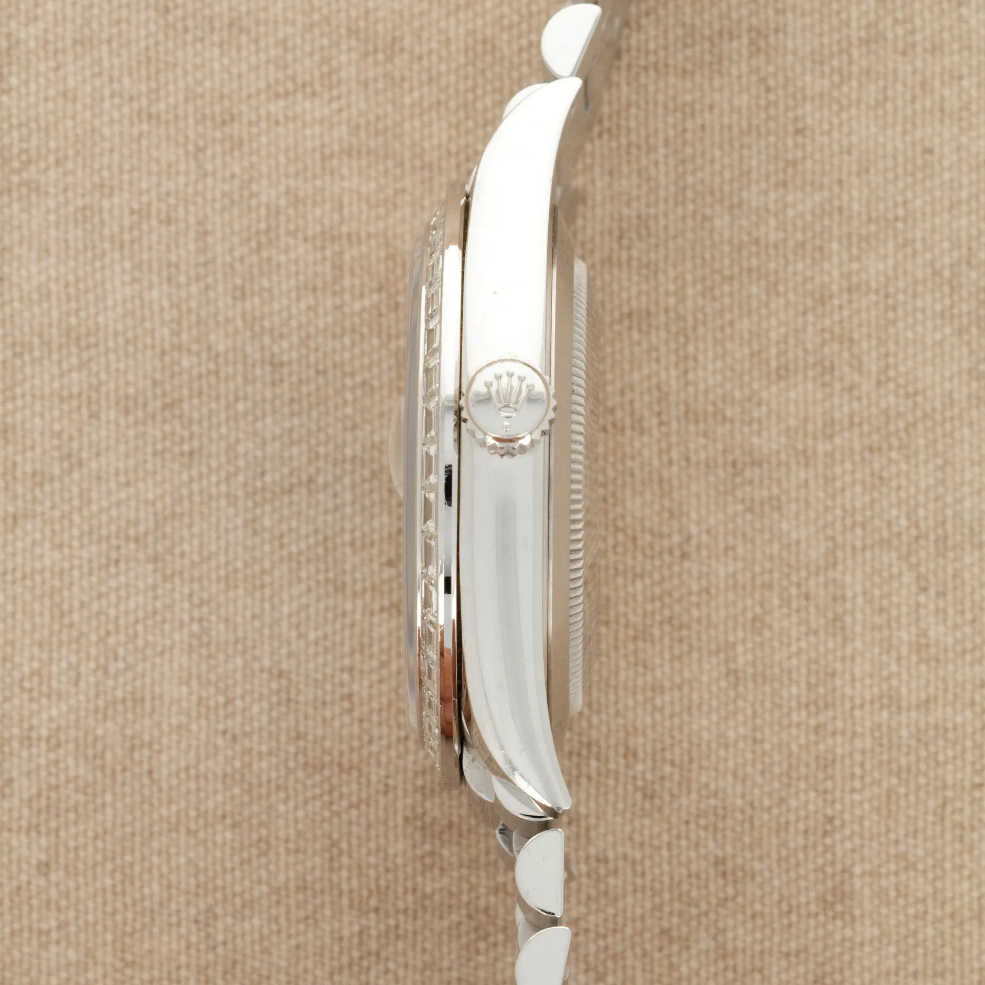 Rolex Platinum Ice-Blue Day-Date Ref. 228396 with Baguette Diamonds