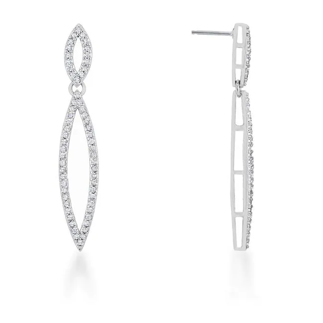 Sara Delicate Double Teardrop Dangle Earrings | 1.2ct