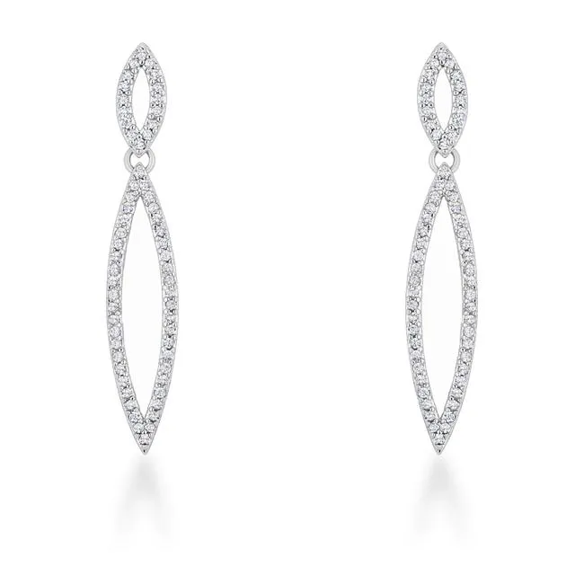 Sara Delicate Double Teardrop Dangle Earrings | 1.2ct