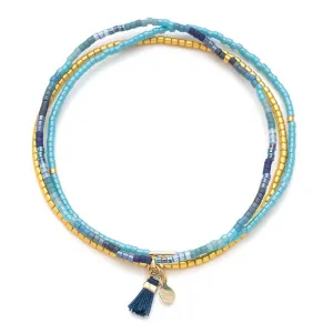 Scout Curated Wears Chromacolor Miyuki Bracelet Trio - Cobalt Multi