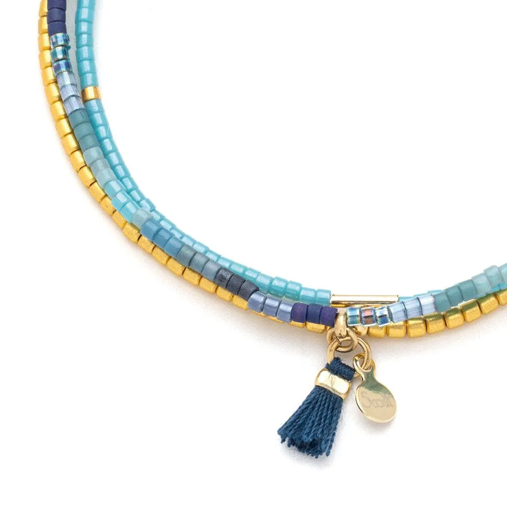 Scout Curated Wears Chromacolor Miyuki Bracelet Trio - Cobalt Multi