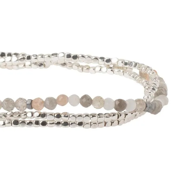 Scout Curated Wears Delicate Stone Wrap Bracelet/Necklace - Moonstone
