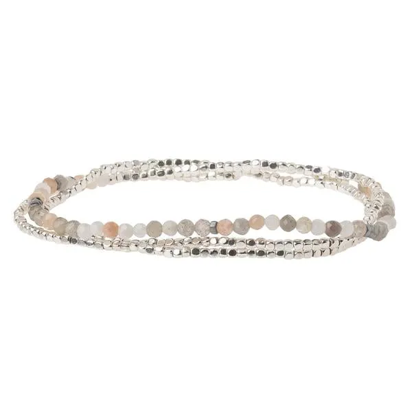 Scout Curated Wears Delicate Stone Wrap Bracelet/Necklace - Moonstone