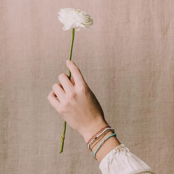 Scout Curated Wears Delicate Stone Wrap Bracelet/Necklace - Moonstone