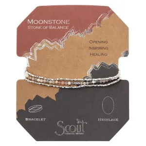 Scout Curated Wears Delicate Stone Wrap Bracelet/Necklace - Moonstone