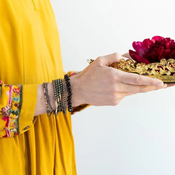 Scout Curated Wears Delicate Stone Wrap Bracelet/Necklace - Smoky Quartz