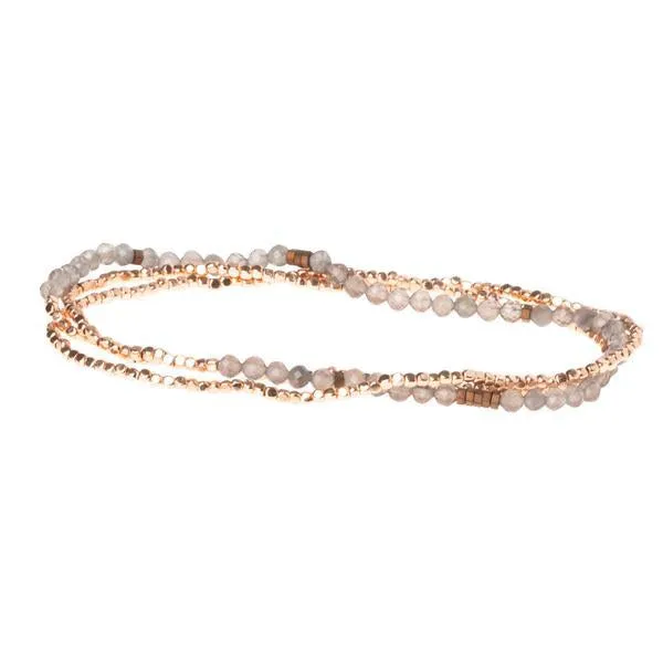 Scout Curated Wears Delicate Stone Wrap Bracelet/Necklace - Smoky Quartz