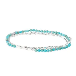 Scout Curated Wears Delicate Stone Wrap Bracelet/Necklace - Turquoise