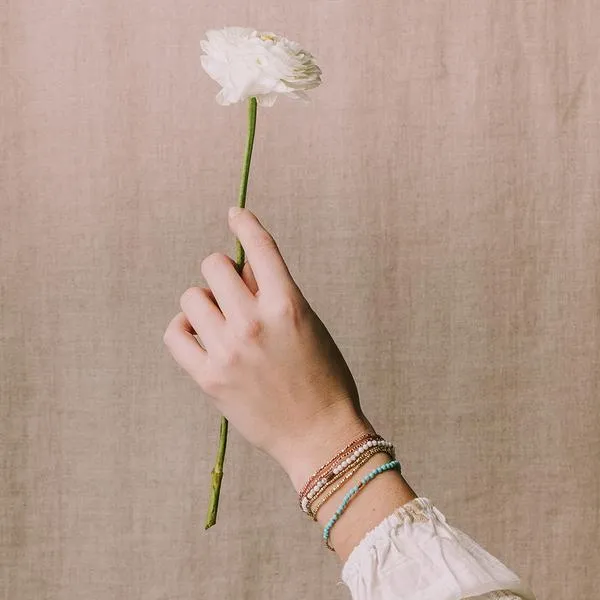 Scout Curated Wears Delicate Stone Wrap Bracelet/Necklace - Turquoise