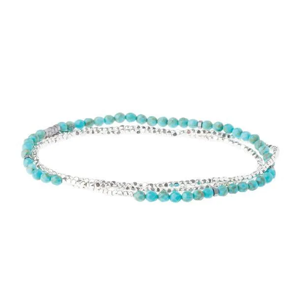 Scout Curated Wears Delicate Stone Wrap Bracelet/Necklace - Turquoise