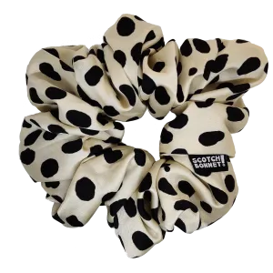 SCRUNCHIE | BLACK SCRIBBLE DOT