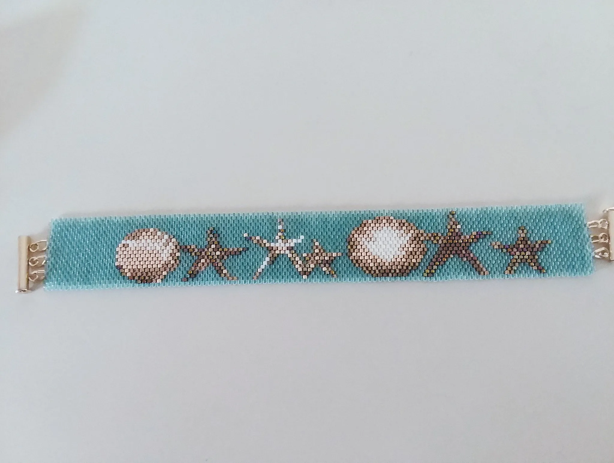 Seascape Peyote stitch bracelet