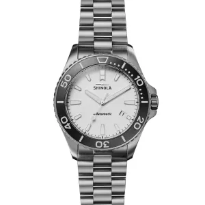 Shinola Ice Monster 43MM Automatic, White Dial, Titanium Case and Bracelet
