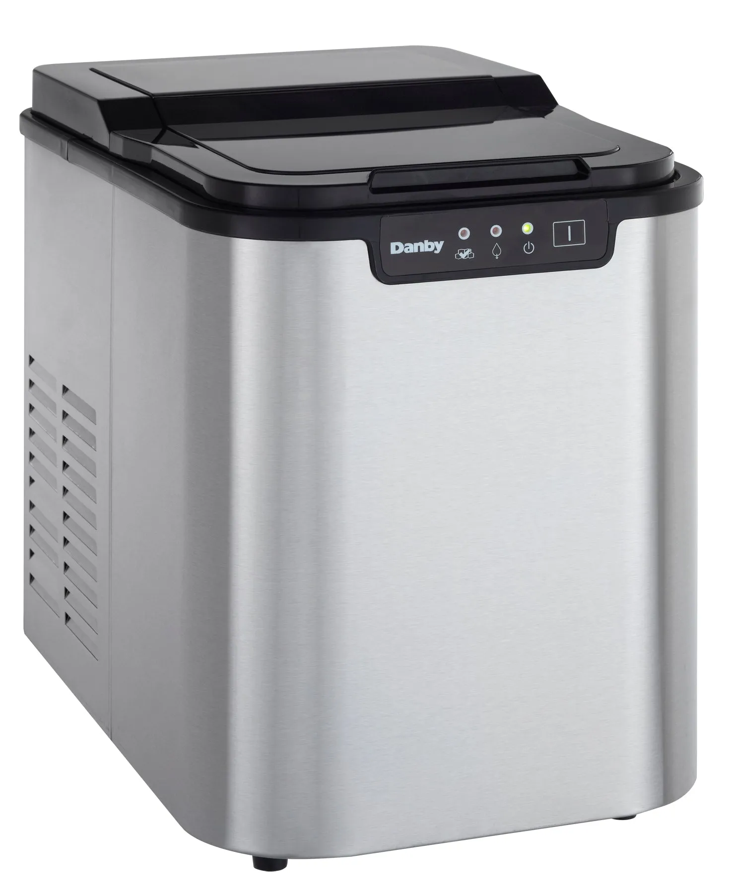 Shows very Light use, no box, tested! Danby 2 lb Ice Maker DIM2500SSDB! Retails $195 