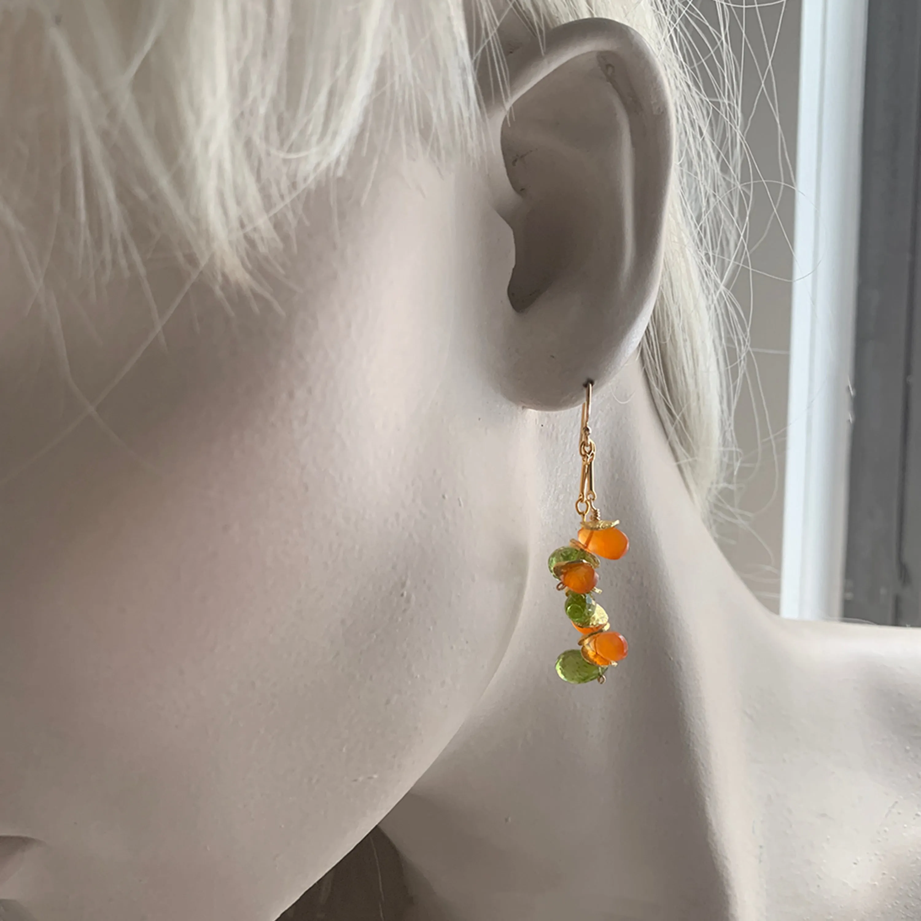 Signature Carnelian Peridot Earrings