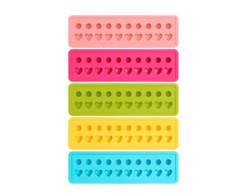 Silicone Heart and Ball Ice Cube Molds - Yellow