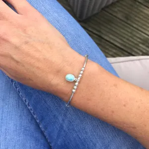 Silver Larimar Bracelet