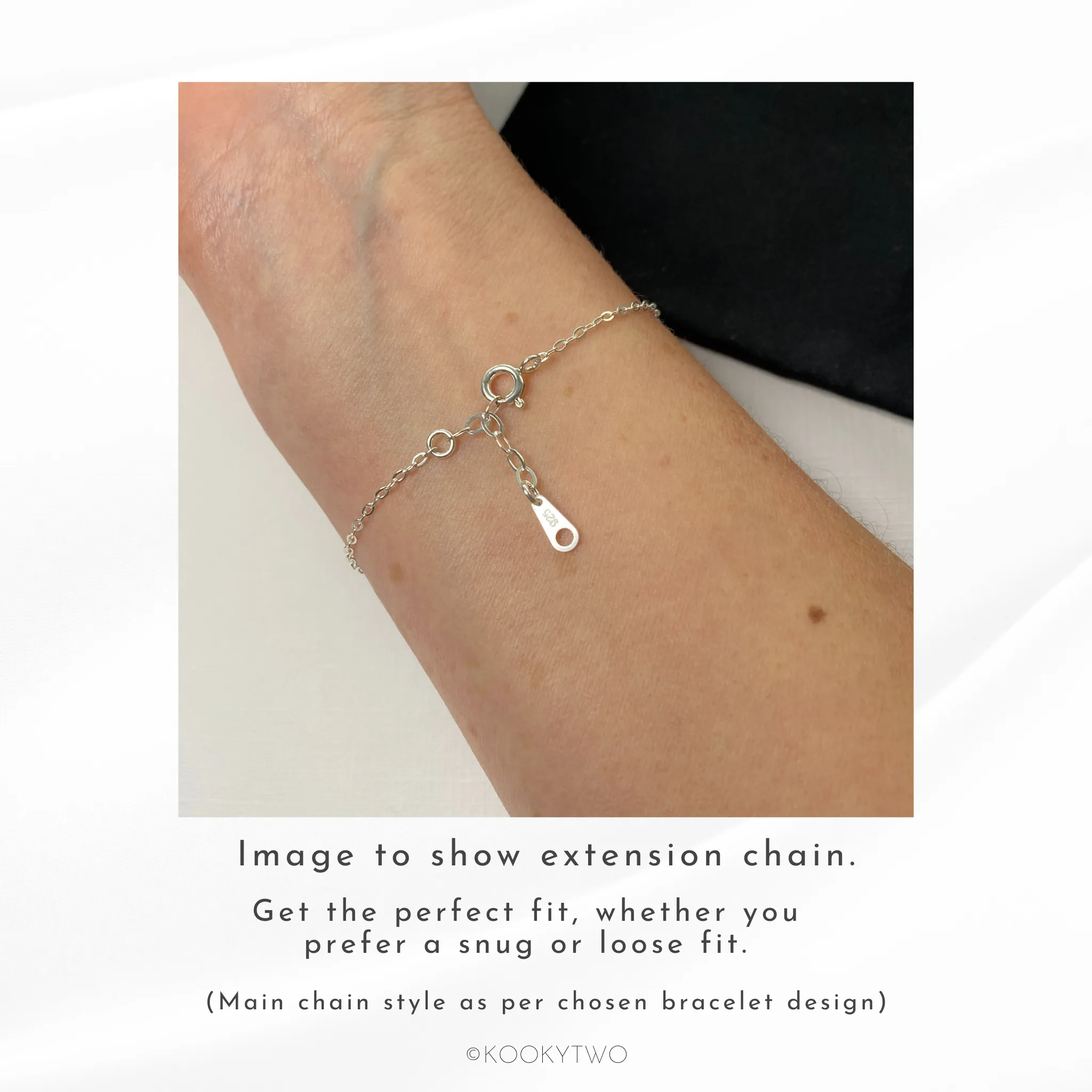 Silver Pink Opal Chain Bracelet