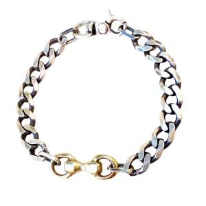 Single Bit Bracelet - Bronze and Sterling Silver