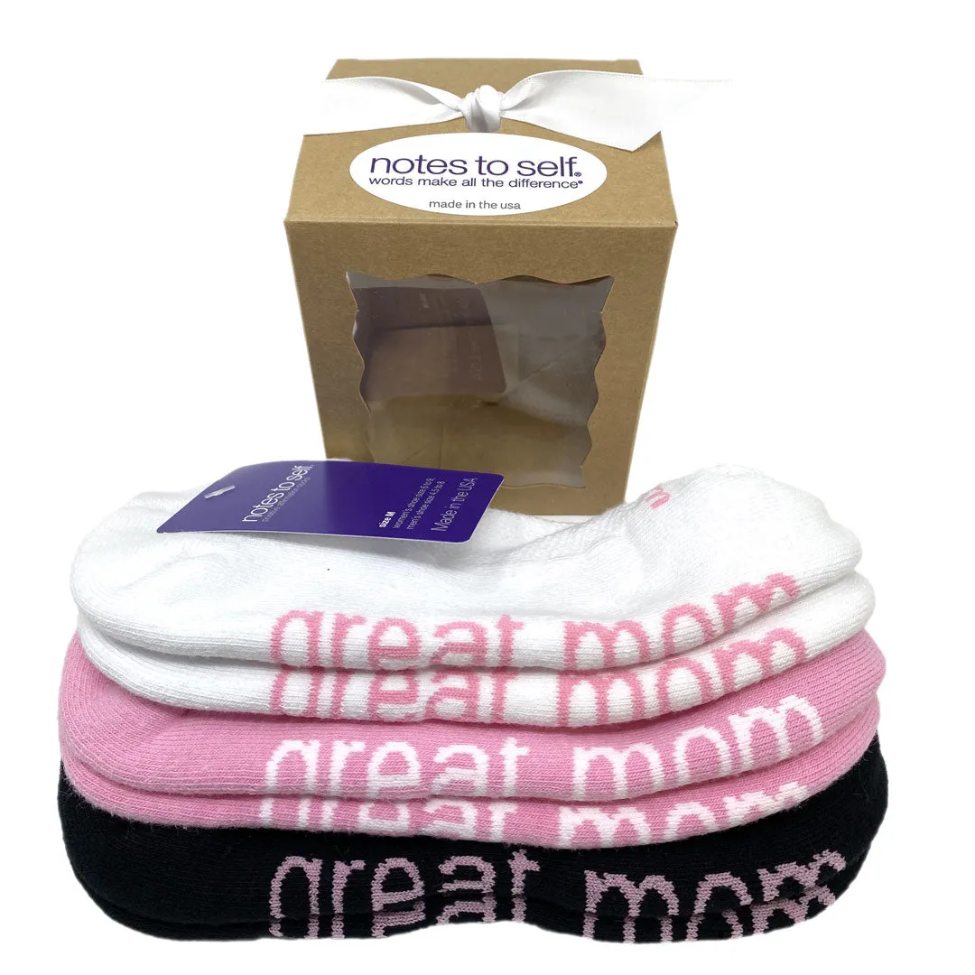 Socks in a Box for mom - 3-pair gift set