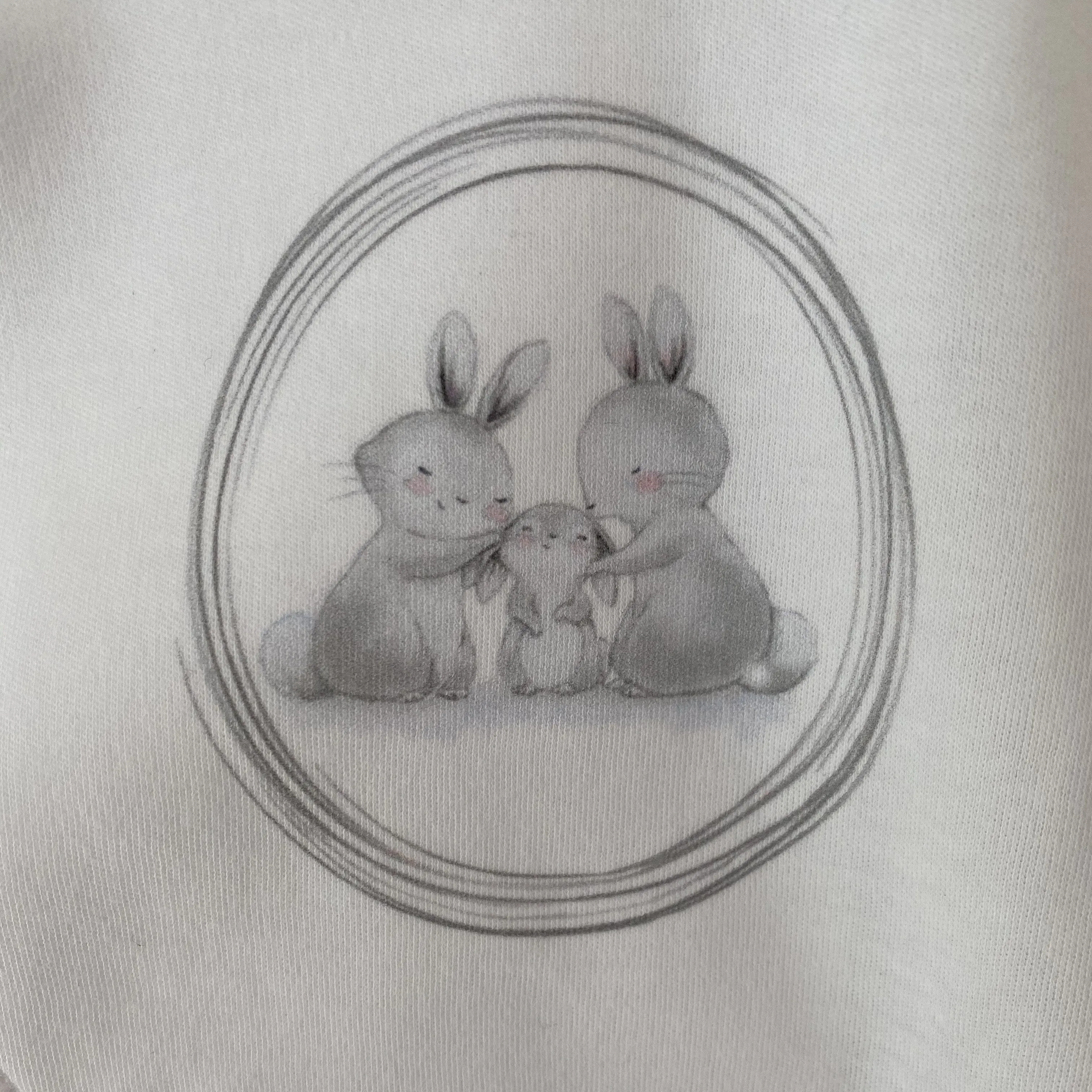 SOFIJA - Bunny Babygrow - White