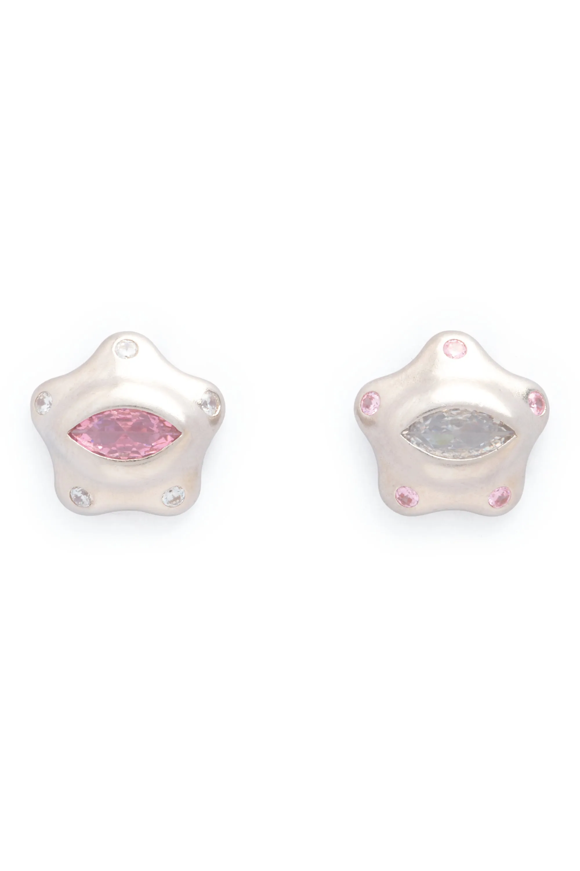 SOFT PINK CLEAR STARLET EARRINGS