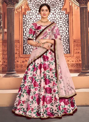 Soft Pink Sequence Embroidered Lehenga Choli