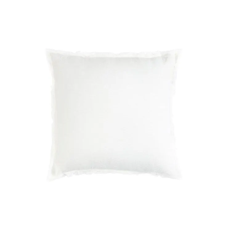 Soft White Linen Pillow 20x20