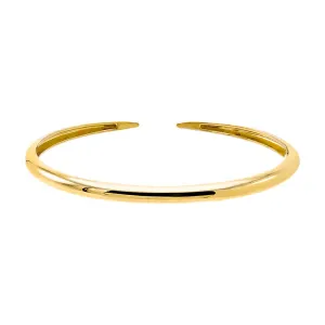 Solid Thin Claw Bangle Bracelet 14K