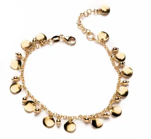 Sovereigns bracelet charms soft silver finish pvd yellow gold j4520