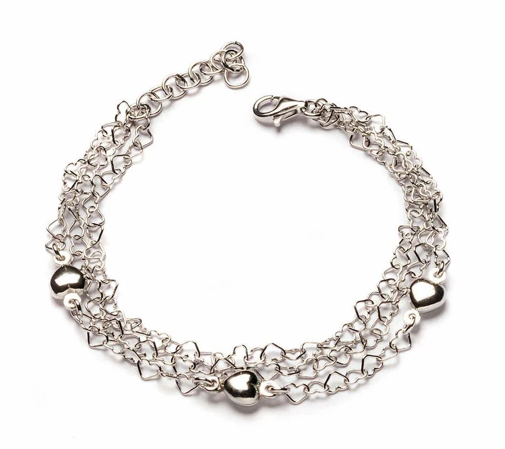 Sovereigns Soft Bracelet Heart Silver 925 J4502