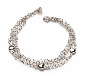 Sovereigns Soft Bracelet Heart Silver 925 J4502