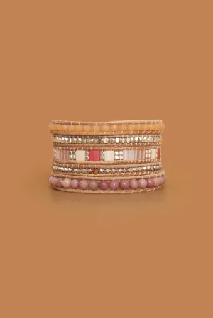 Sparkling Pink Peach Five Layer Wrap