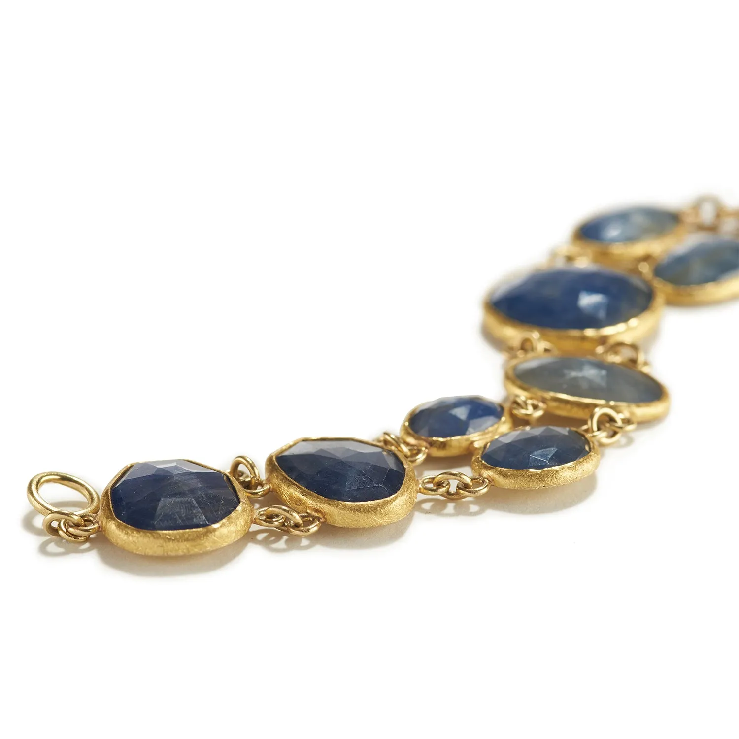Stacked Rose Cut Sapphire Bracelet