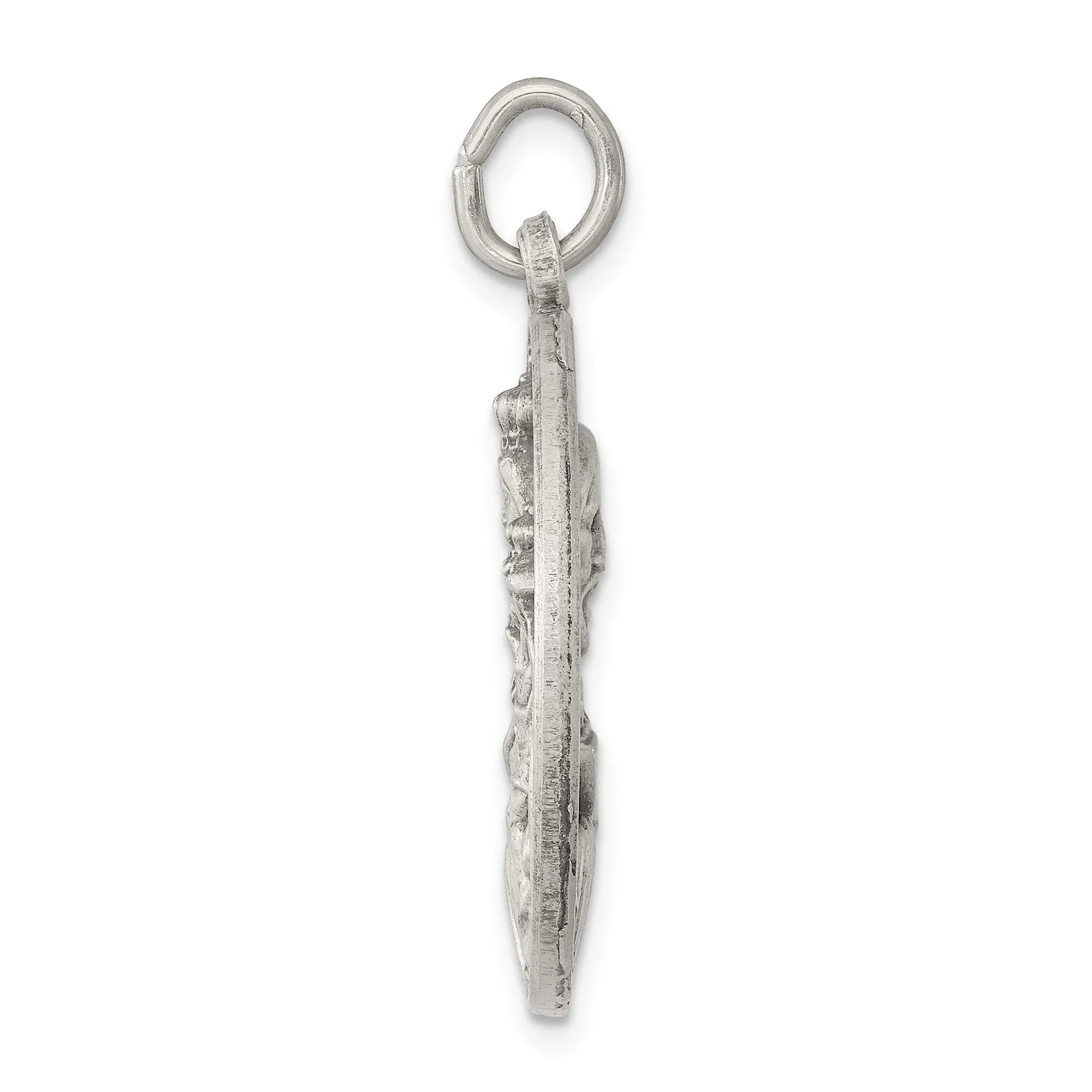 Sterling Silver Antiqued Our Lady of the Holy Scapular Pendant