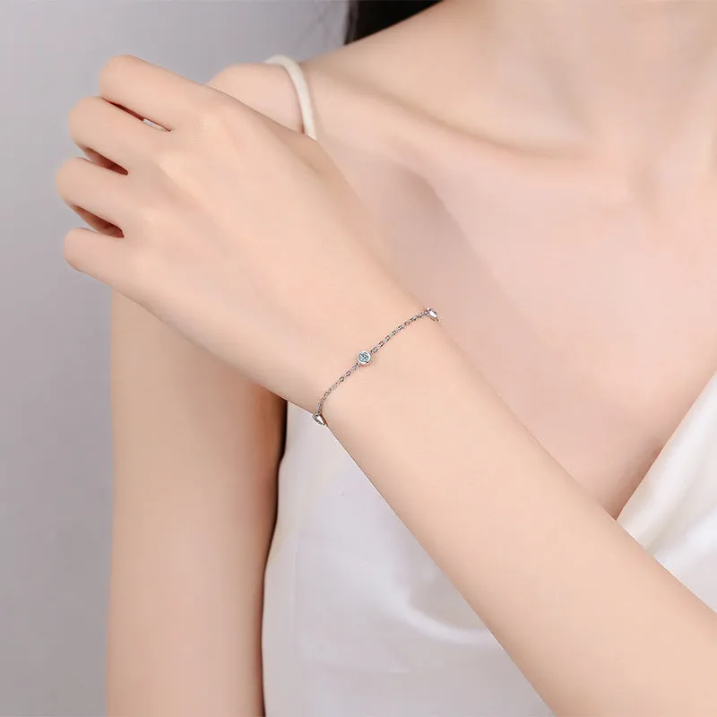 String Bubble Moissan Diamond Bracelet for Women