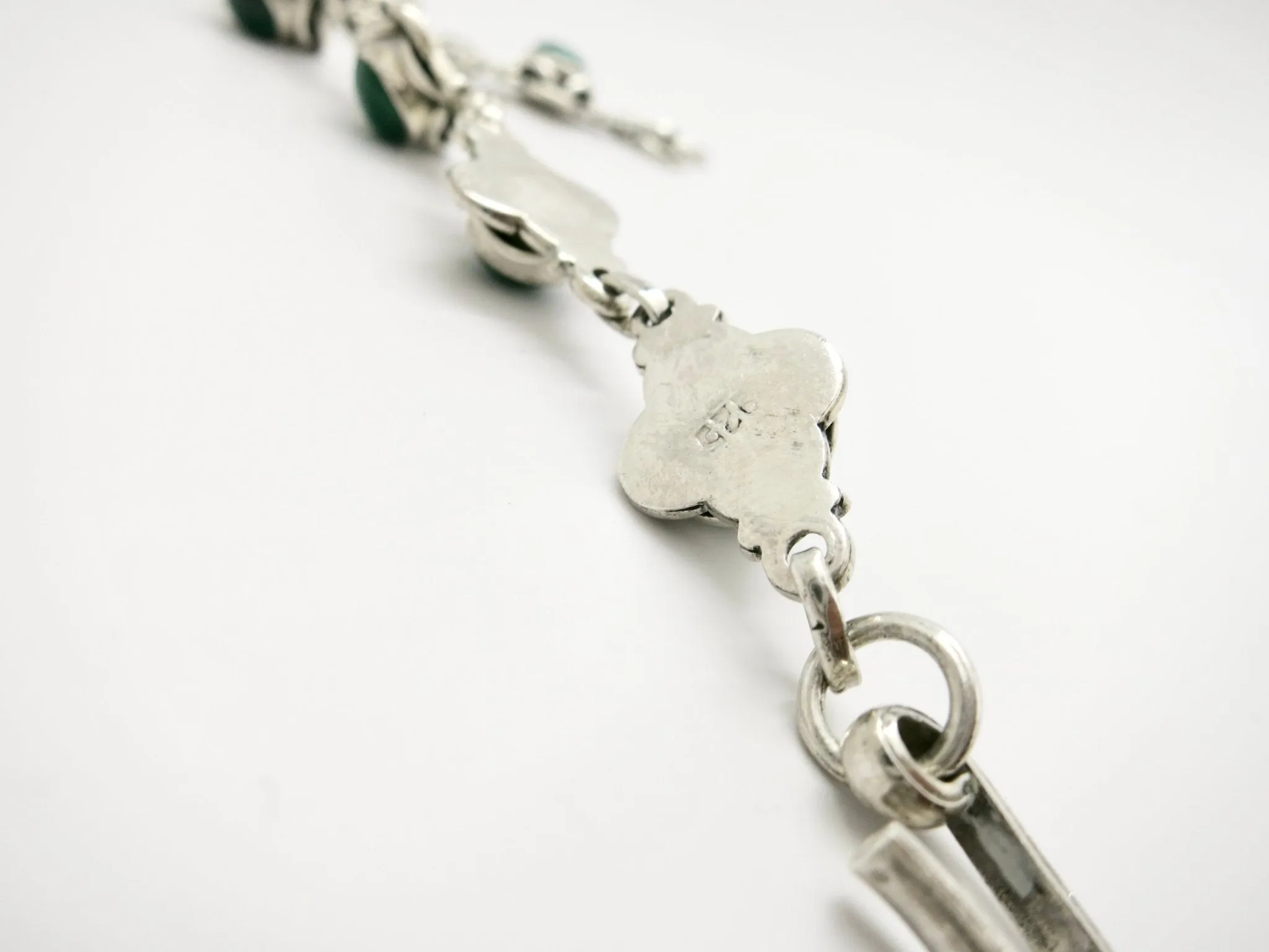 Super chic malachite linked bracelet