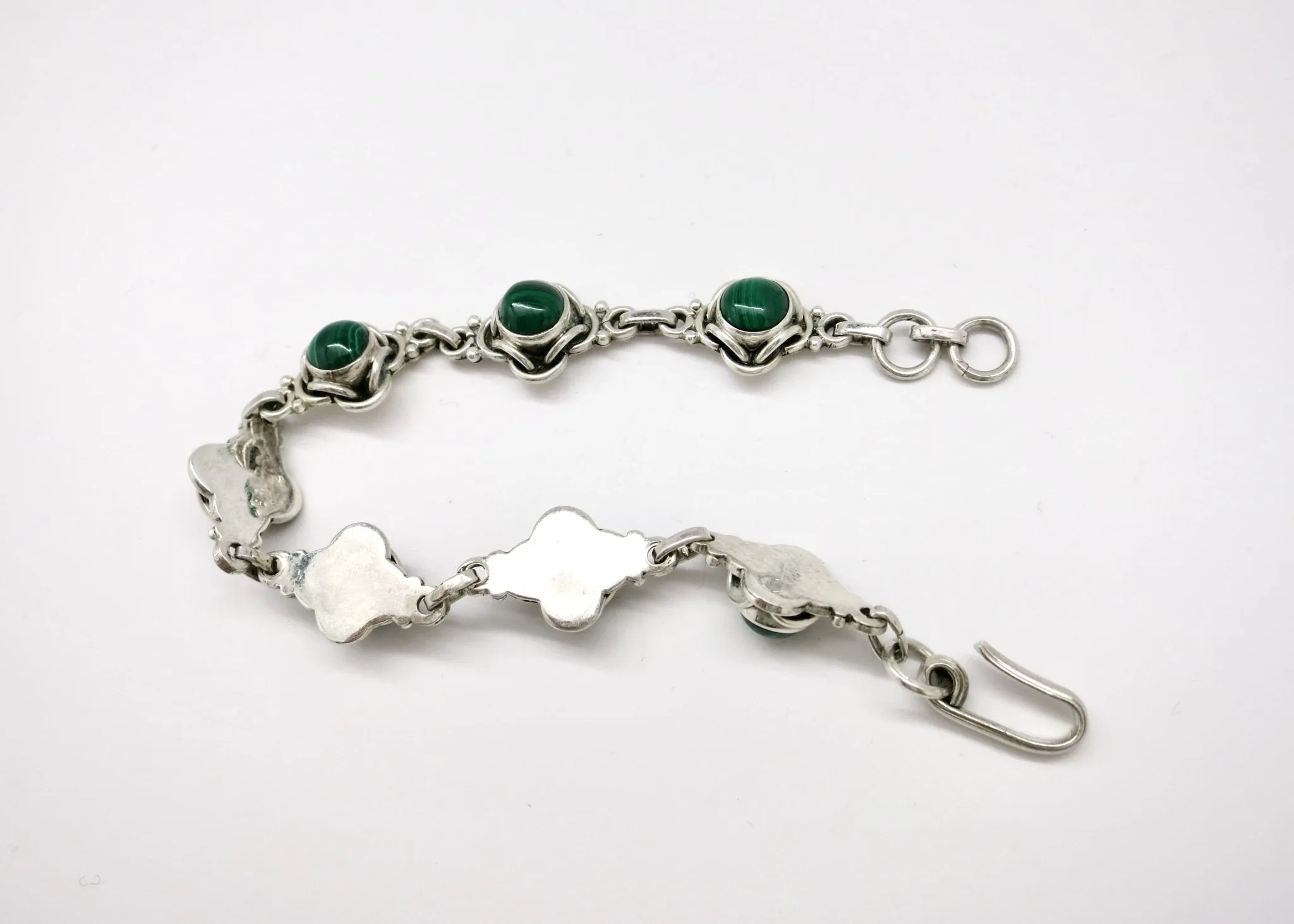 Super chic malachite linked bracelet