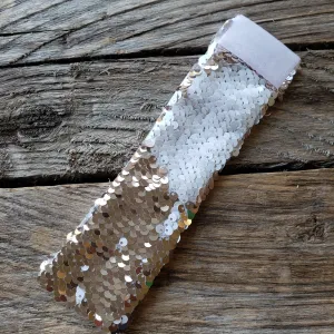 Superhero Wrist Wrap or Mermaid Sequin Bracelet - Rose Gold/White