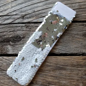 Superhero Wrist Wrap or Mermaid Sequin Bracelet - Silver/White