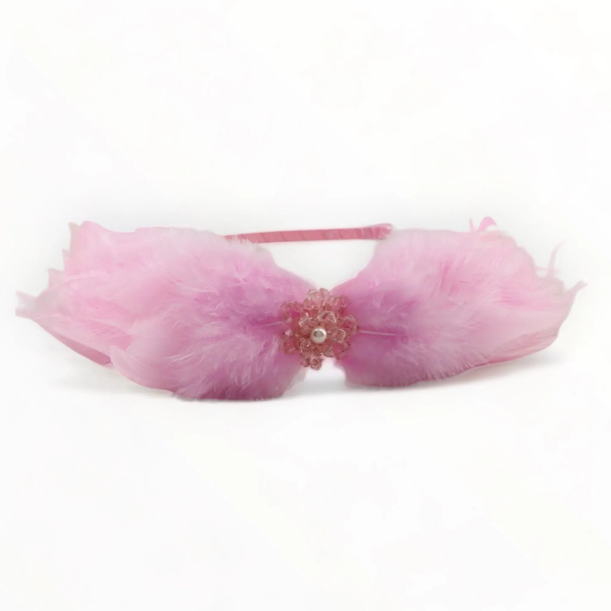 The Cassiel Girls Designer Feather Hair Bow headband