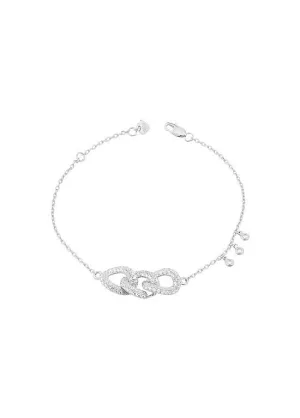 Three-ring clasped thin chain Bracelet