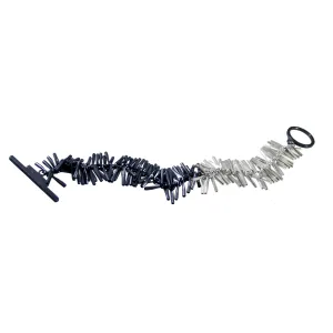 Tickle II Bracelet Black & Silver