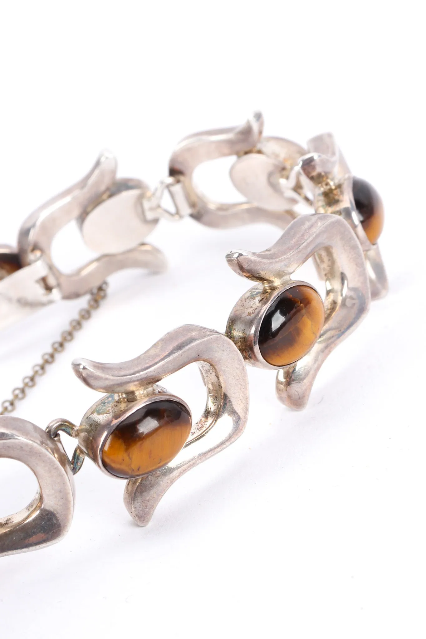 Tiger's Eye Horseshoe Link Bracelet