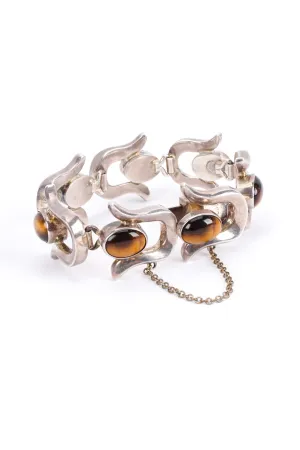 Tiger's Eye Horseshoe Link Bracelet