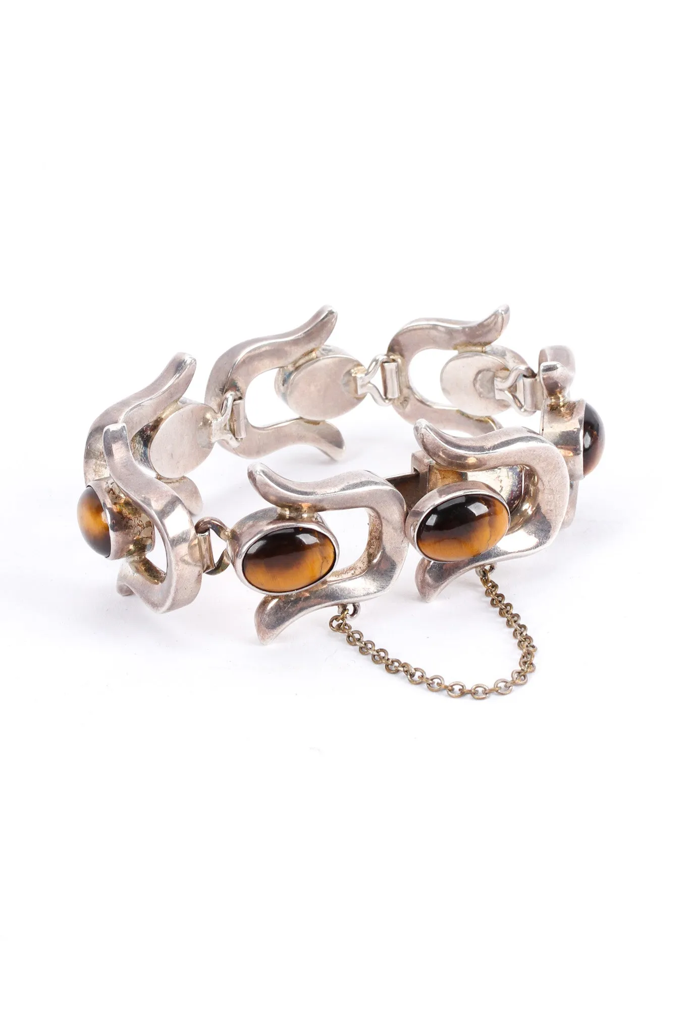 Tiger's Eye Horseshoe Link Bracelet
