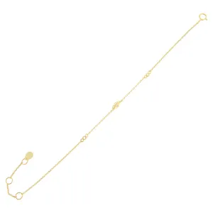 Tiny CZ Evil Eyelash Bracelet