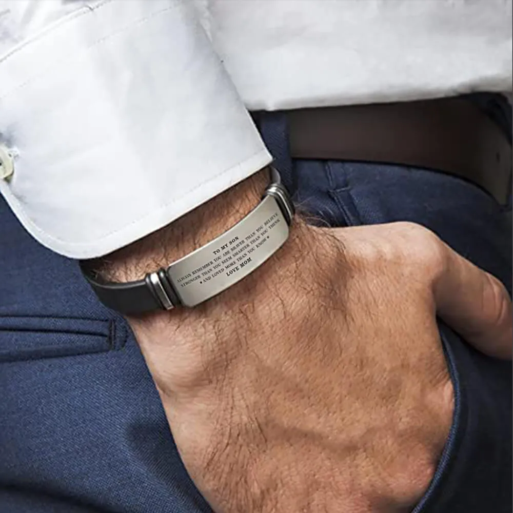 To my Son always remember Bracelet, Birthday Graduation Gift