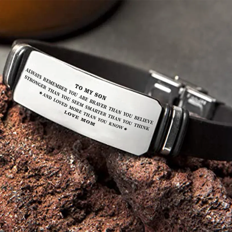 To my Son always remember Bracelet, Birthday Graduation Gift