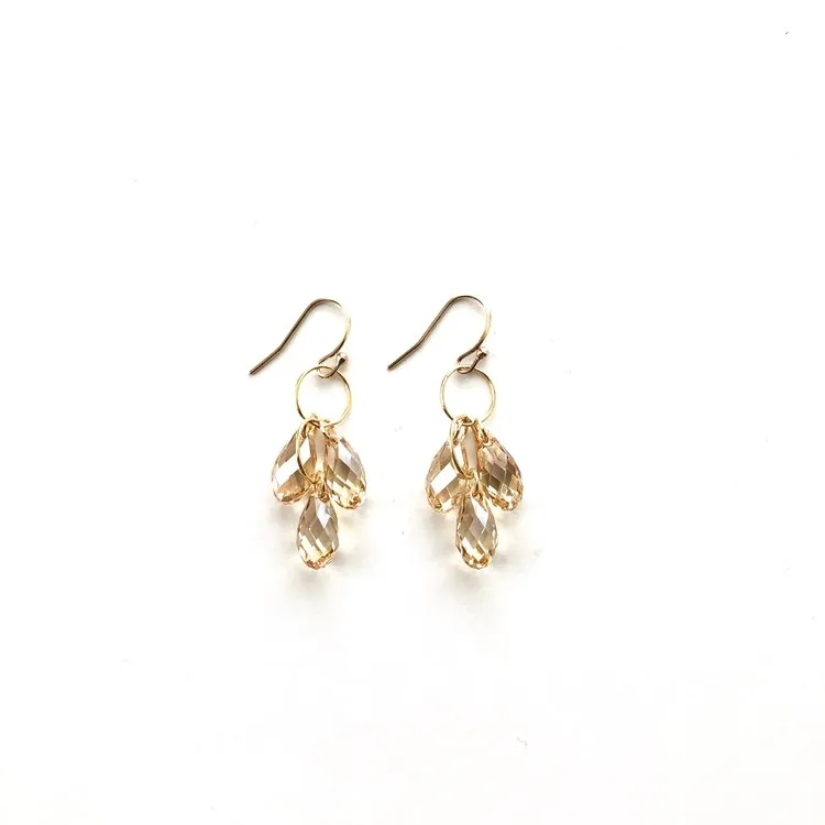 Triple Crystal Earrings